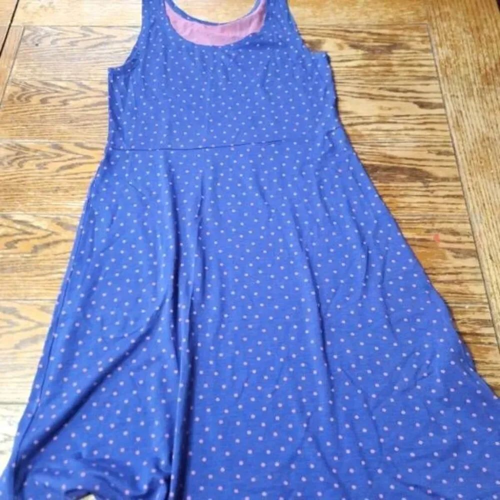 Gudrun Sjoden purple polkadot tank dress sz Small